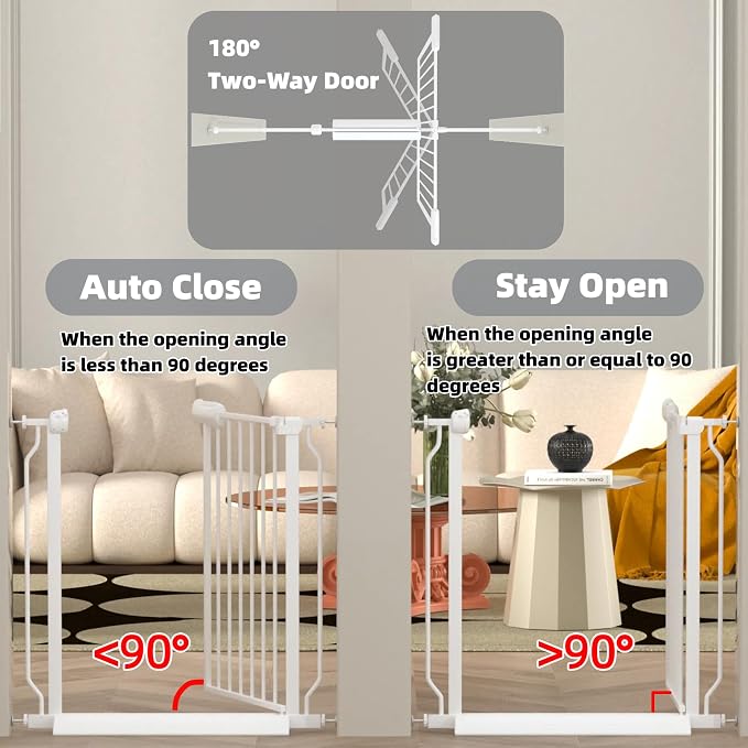 TSAYAWA 57.5"-62" Extra Wide Auto Closing Baby Safety Gate - Image 6