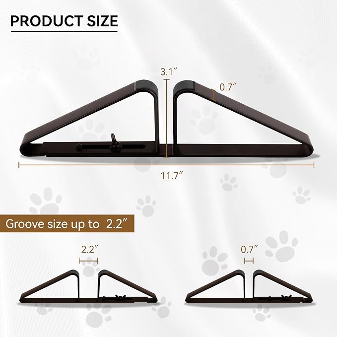 Support Feet for Pet Gate, Pet Gate Metal Support Feet Set of 2 for Extra Wide - Image 5