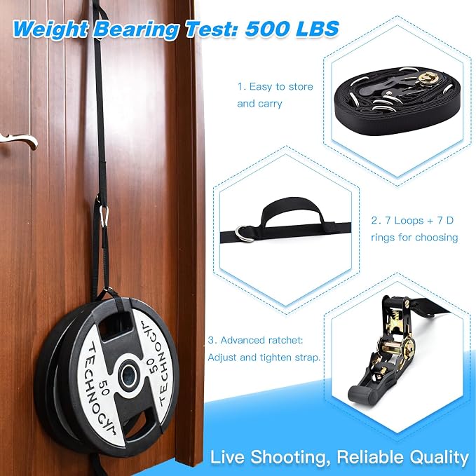 Brebebe Upgrade Door Anchor for Resistance Bands Exercise, Home Gym Workout - Image 3