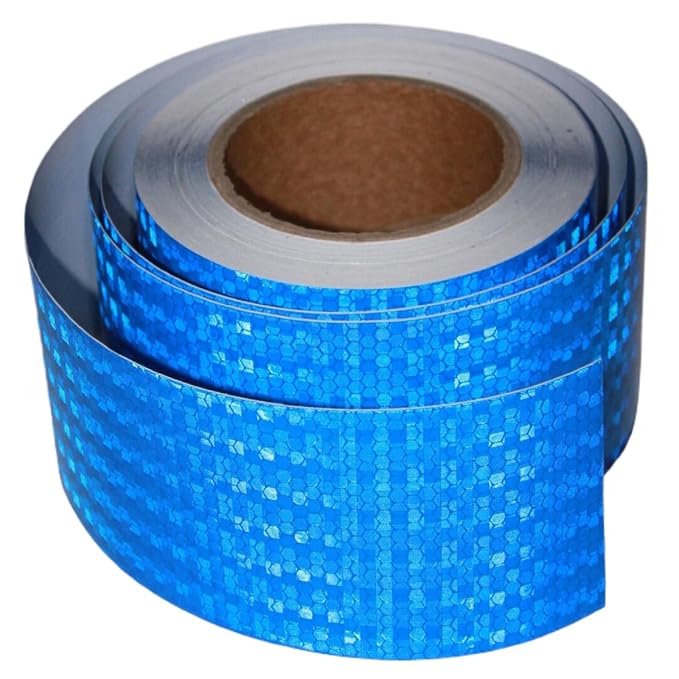 Blue Reflective Tape Outdoor Waterproof 3 inch, High Visibility Hazard by tuyrchu