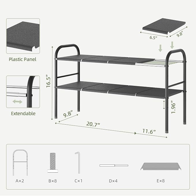 NETEL Under Sink Organizers and Storage, 2 Tier Expandable Under Cabinet - Image 2