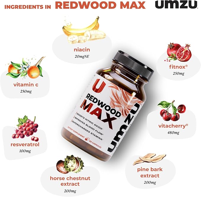 UMZU Redwood Max Nitric Oxide Booster, 1-Month Supply – Advanced Nitric Oxide - Image 3