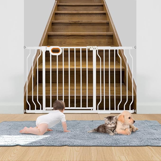 Baby Gate for Stairs 29-52 Inch Wide, Safety Gate for Baby Adjustable Pet Gate - Image 7
