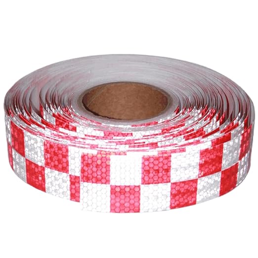 Red and White Reflective Tape 2 inch X 166 feet, Outdoor Waterproof Hazard by tuyrchu