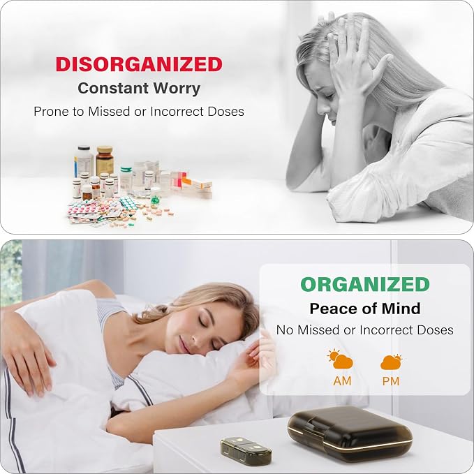 Weekly Pill Organizer 2 Times a Day, 7 Day Pill Box 2 Times, Portable - Image 4