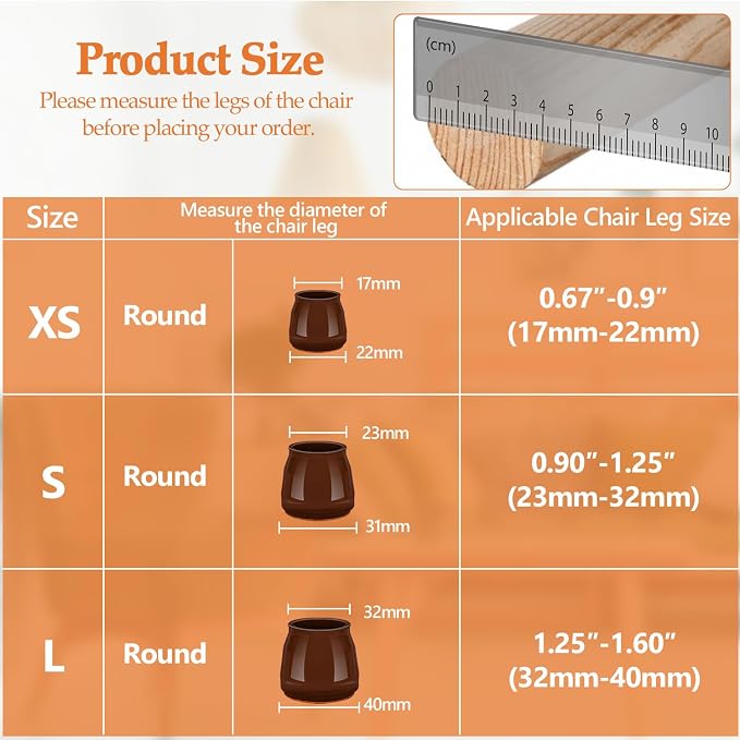 36pcs Round Chair Leg Floor Protectors, Felt Pads Chair Leg Protectors - Image 2