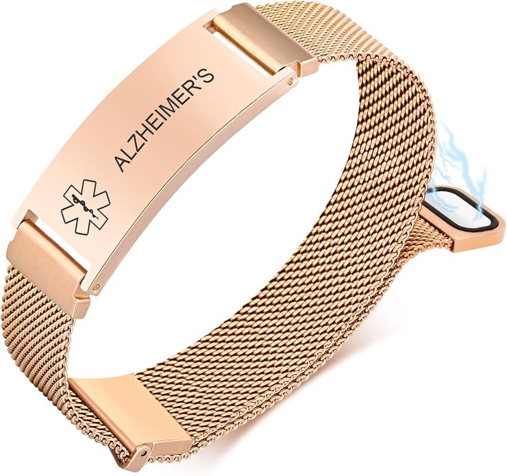 VNOX Medical Alert Id Bracelet for Men Women, Custom Engraving Adjustable by VNOXJEWELRY