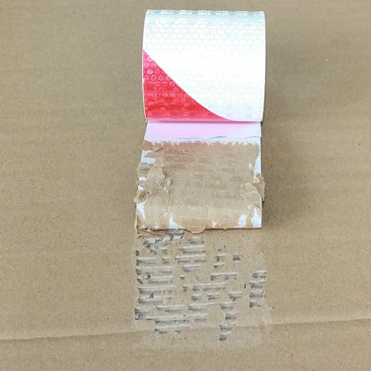Red and White Reflective Tape Outdoor Waterproof 3 inch X 10 feet, High - Image 2