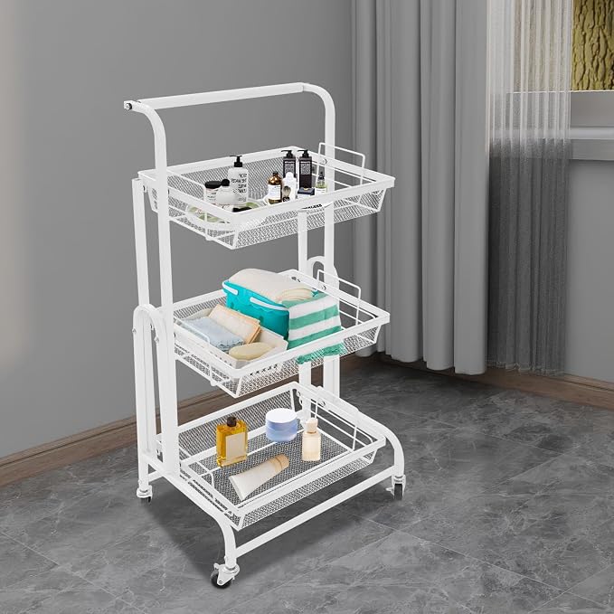 3 Tier Rolling Utility Cart - Image 5