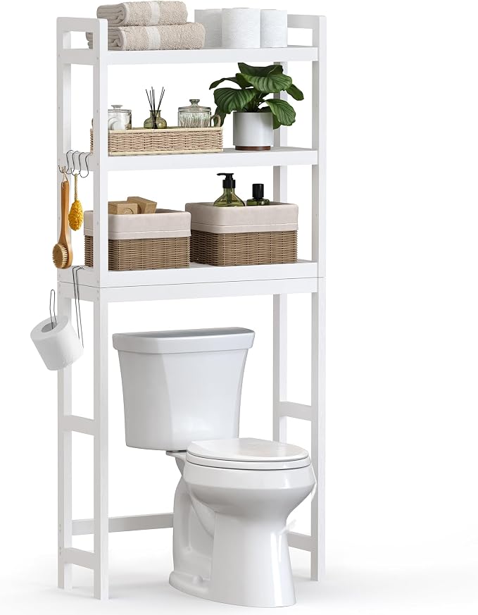 SONGMICS Over The Toilet Storage, 3-Tier Over Toilet Bathroom Organizer by SONGMICSbySONGMICSHOME