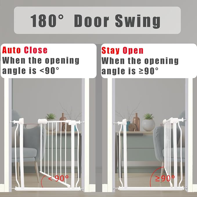 Extra Wide Baby Gate, 52.7-57.5 Inch, Large Walk Through, Pressure Mounted - Image 3