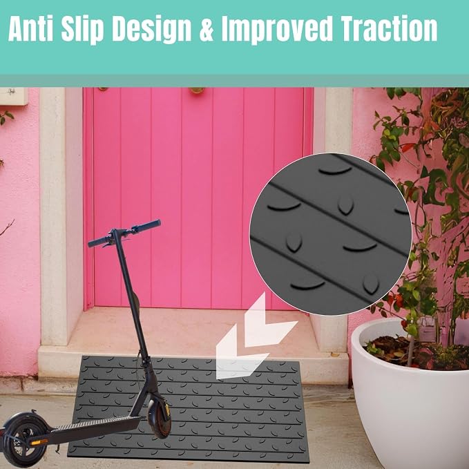 BESEA 3.5" inch Threshold Ramp Rubber Wheelchair Ramp, No-Slip Surface 3500 Lbs - Image 4
