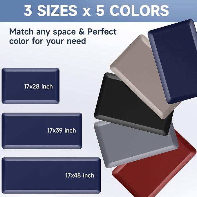 StepRite 4/5 Inch Thick Kitchen Mat Anti Fatigue Mat Kitchen Rugs Kitchen Decor - Image 4