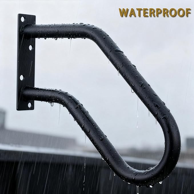 Hand Rails for Indoor Outdoor Steps, Wall Mount Non-Slip U-Shape Stair Railing - Image 3