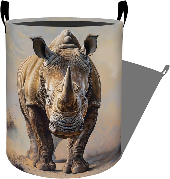 Strong Rhino Desert Wilderness Laundry Basket, Dorm Nursery Foldable Laundry by dhakalrlde