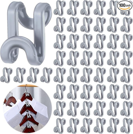 Unittype 100 Pcs Clothes Hanger Connector Hooks, Space Saving Extender Clips by Unittype