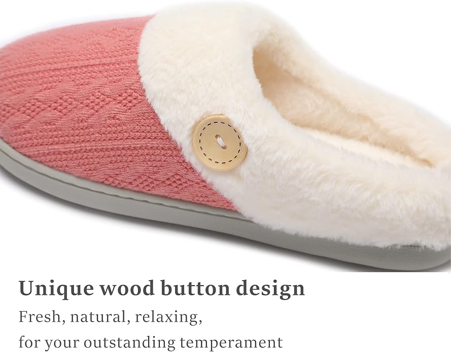 Chantomoo Womens Slipper Warm Comfy Memory Foam House Slippers Knitted Shoes - Image 4