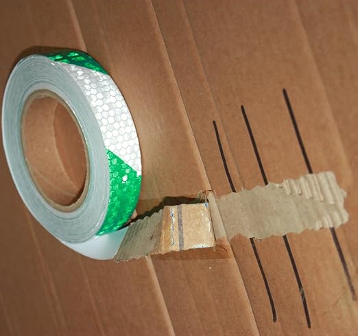 Green and White Reflective Tape Outdoor Waterproof 1 inch X 166 feet, High - Image 2