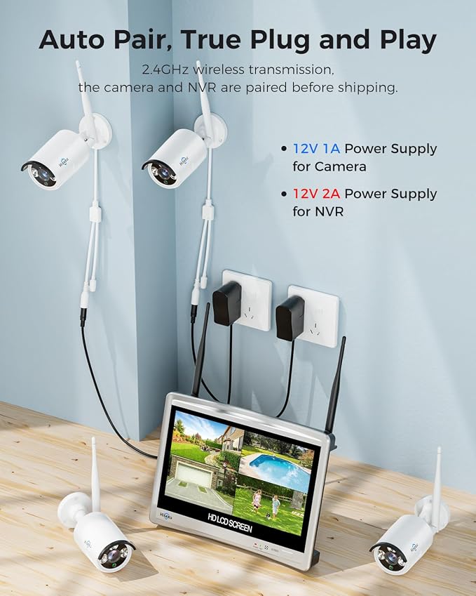 Hiseeu Home Security System, 2.4G/5G Wireless WiFi Pro, 4K NVR - Image 2