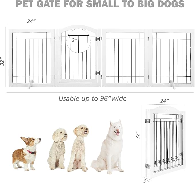 SPIRICH 96-inch Extra Wide 30-inches Tall Dog Gate - Image 5