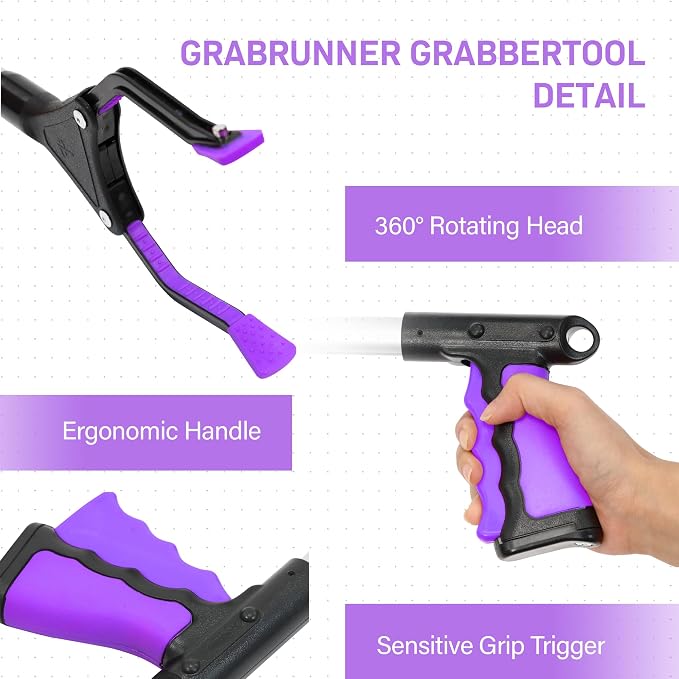 Upgrade 2-Pack Foldable 32" Grabber Reacher Tool, Lightweight Reacher Grabber - Image 3