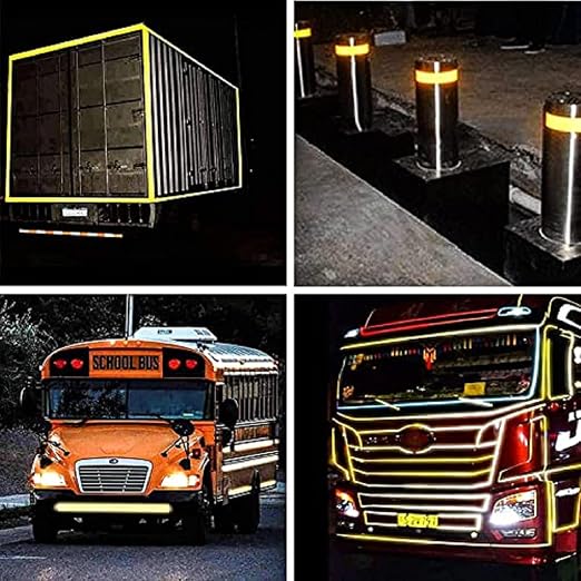 Black White Reflective Tape 2 inch Wide, Outdoor Waterproof Hazard Conspicuity - Image 8