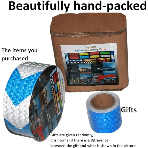 Reflective Tape Blue and White 2 inch X 66 feet, Outdoor Waterproof Hazard - Image 4