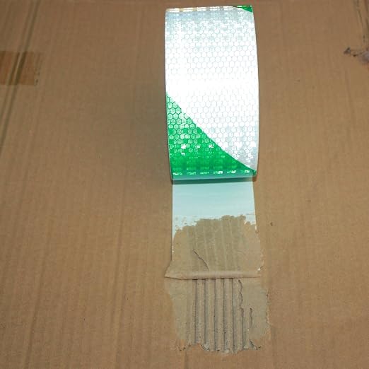 Reflective Tape Green and White 2 inch X 166 feet, Outdoor Waterproof Hazard - Image 2