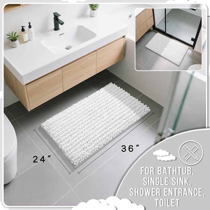 Yimobra Large Bathroom Rugs Non Slip Washable 36x24 Inch - Image 2