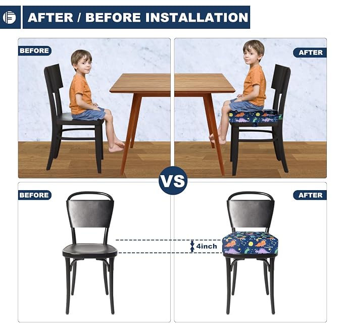 Toddler Booster Seat for Dining Table, Portable Booster Seat for Kitchen Chair - Image 4