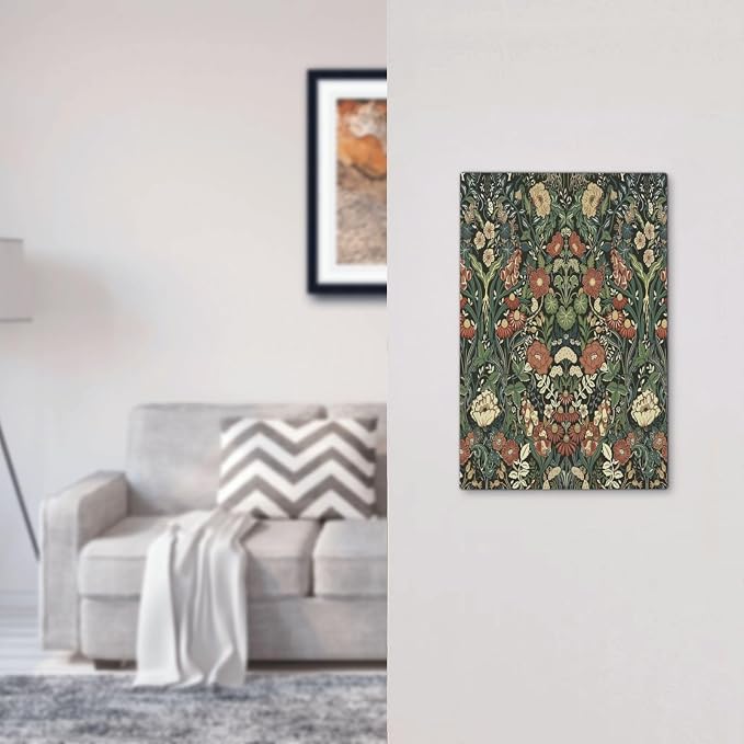 Light Switch Cover Plate Vintage Dark Floral William Morris Green Flower 1 Gang - Image 7