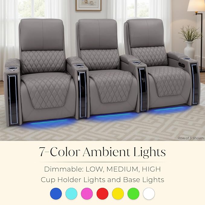 Seatcraft Apex Zero-Gravity CoolZero Italian Leather Home Theater Seating - Image 8