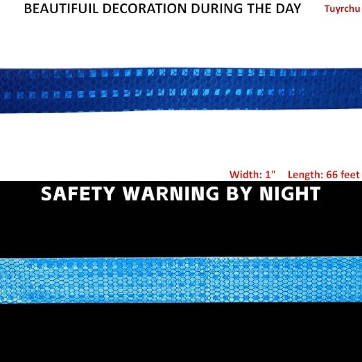 Industrial Reflective Tape Blue Outdoor Waterproof 1 inch, High Visibility - Image 3
