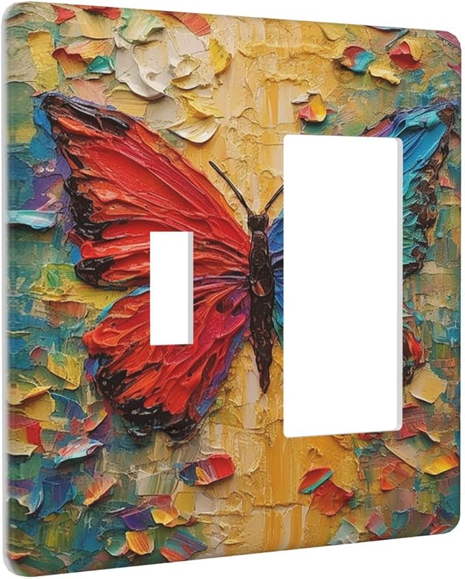 Outlet Covers Colorful Butterfly Animal Insects Wall Art Abstract 1 Toggle 1 - Image 2
