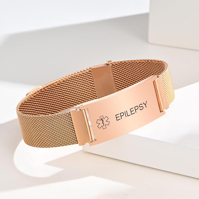 VNOX Medical Alert Id Bracelet for Men Women, Custom Engraving Adjustable - Image 6