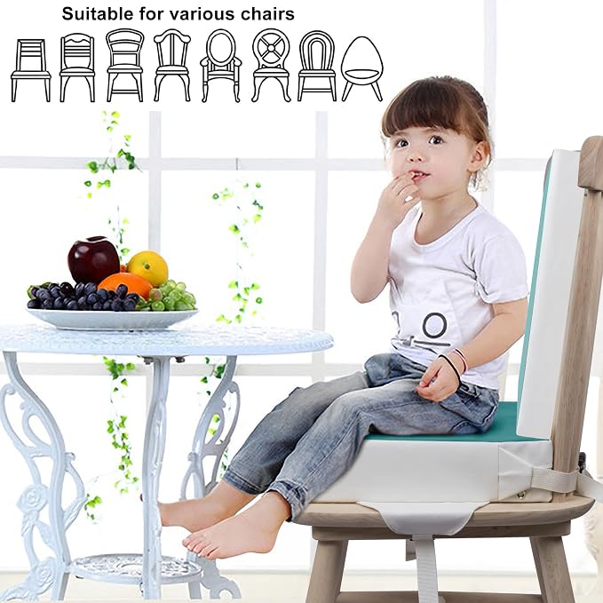 Kalawen Toddler Booster Seat for Dining Table, Upgraded 2Pcs PU Washable Straps - Image 6