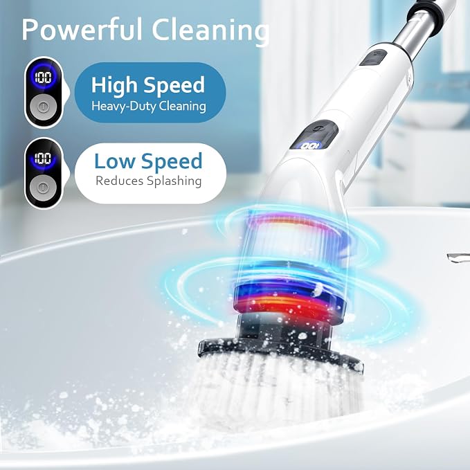 TUYU Electric Spin Scrubber, Full-Body IPX7 Waterproof Bathroom Scrubber - Field & Grace
