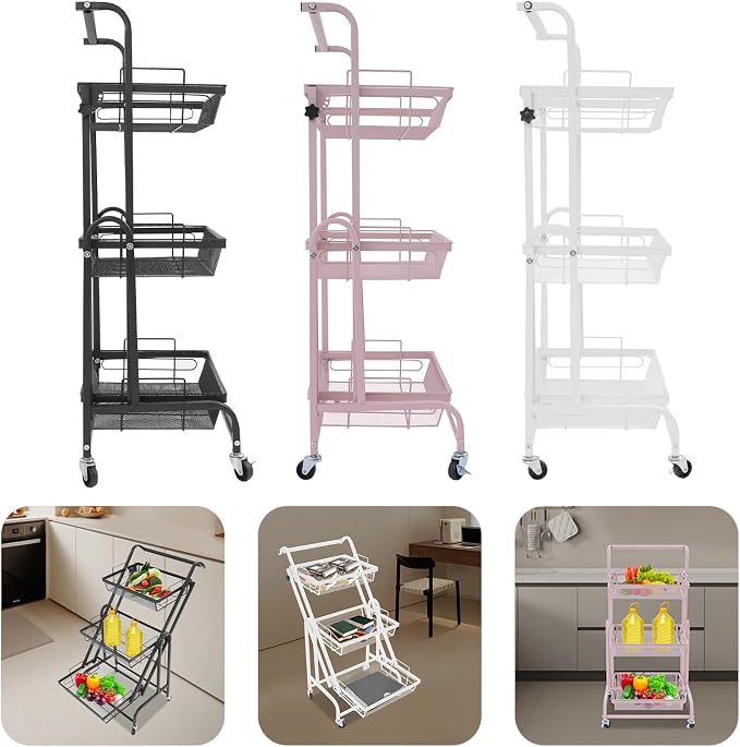 3 Tier Rolling Utility Cart - Image 7