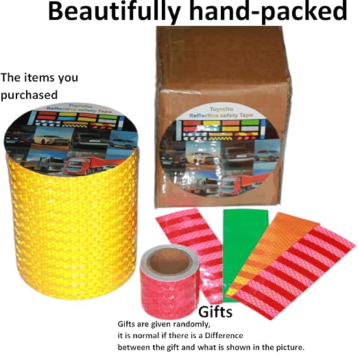 Yellow Reflective Tape Outdoor Waterproof 8 inch High Visibility Hazard - Image 4