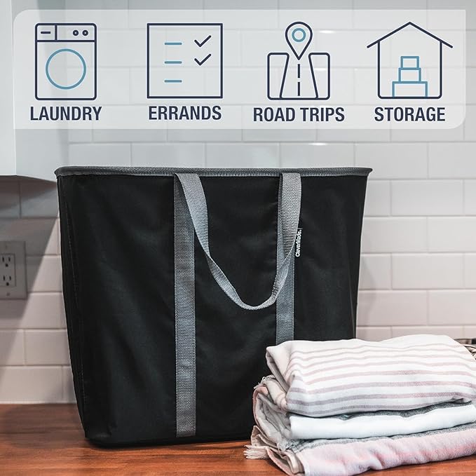 CleverMade Collapsible Laundry Basket - 64L Storage Organization Container - Image 4