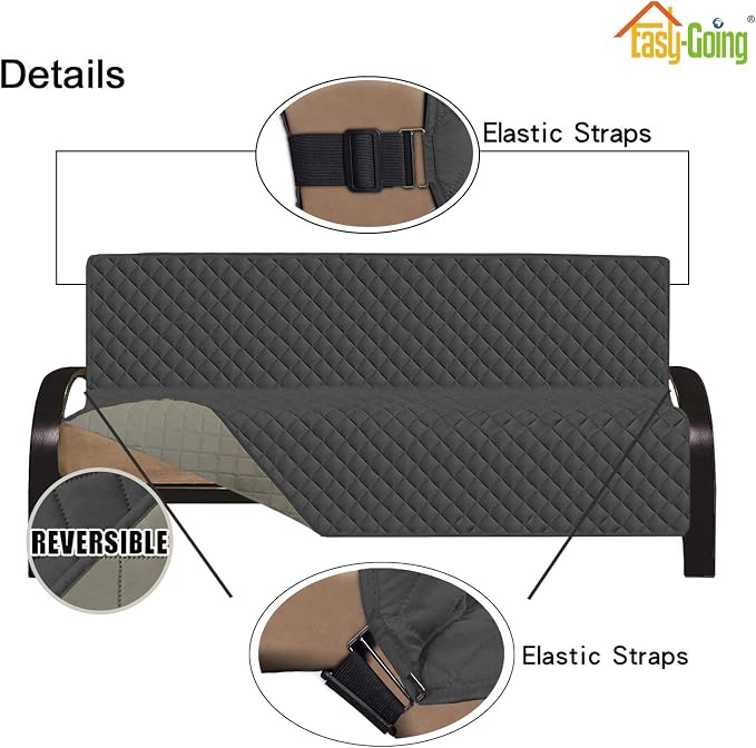 Easy-Going Futon Sofa Slipcover Reversible Sofa Cover Armless Futon Cover - Image 4