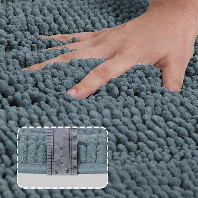 Turquoize Bathroom Rugs and Mats 1-Piece Bath Mat Set Non Slip Bath Mats - Image 3