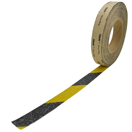 S&X Anti Slip Tape 1" x 60' Black and Yellow Safety Non Slip Strip, High by SXProducts