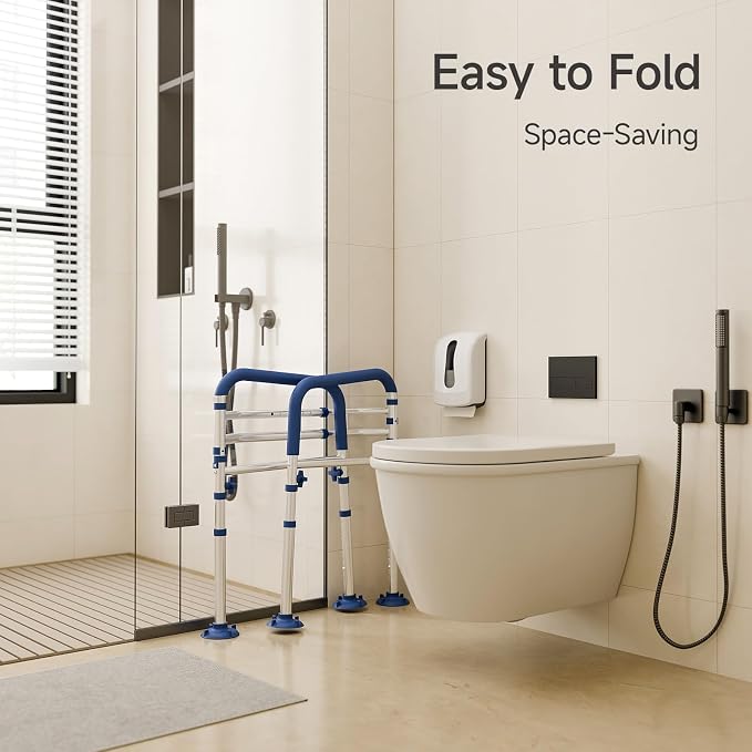 Toilet Safety Rails for Seniors, Height-Adjustable Toilet Frame - Image 6
