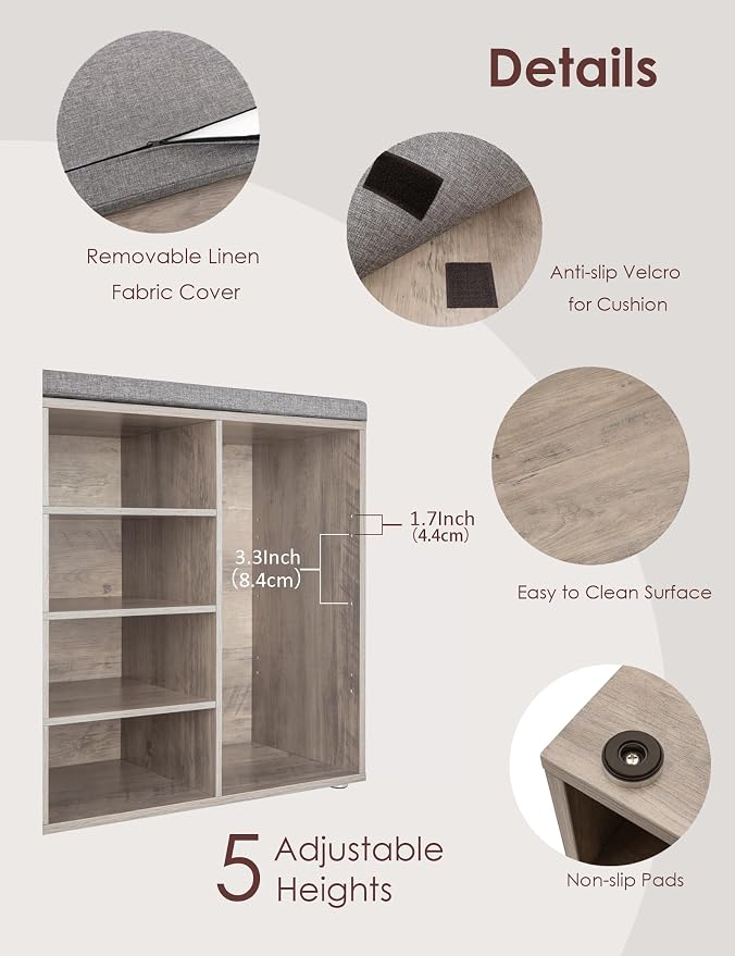 DINZI LVJ Shoe Storage Bench - Image 8