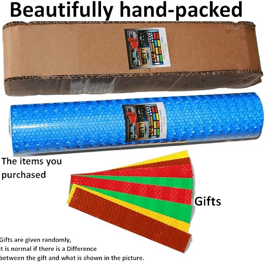 Industrial Reflective Tape Blue 8 inch Wide, Outdoor Waterproof Hazard - Image 4