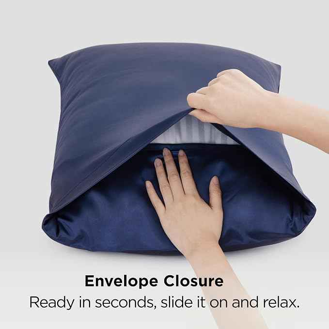 Bedsure Satin Pillowcase 2 Pack Similar to Silk Pillow Cases Standard Size