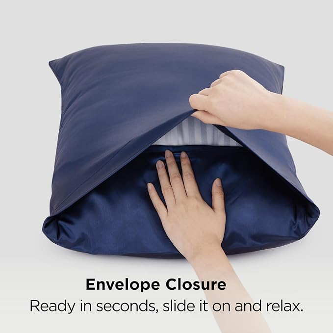 Bedsure Satin Pillowcases, Similar to Silk Pillow Cases Queen Size Set of 2 - Field & Grace