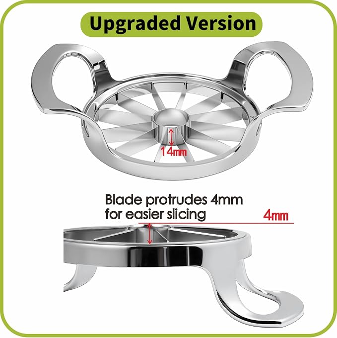 LIIGEMI Apple Slicer, 12-Blade Extra Large Apple Corer, Heavy Duty Stainless - Image 3
