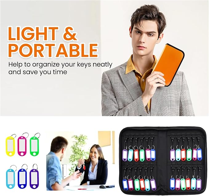 Zippered Key Case, Key Organizer, Fireproof and Waterproof Key Binder - Image 2